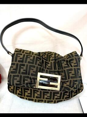 Fendi Zucca Print Brown Shoulder Bag